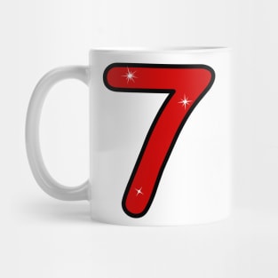 seventh, seven, number seven, 7 years, 7 year old, number 7,  Numeral 7, 7th birthday gift, 7th birthday design, anniversary, birthday, anniversary, date, 7th grade Mug